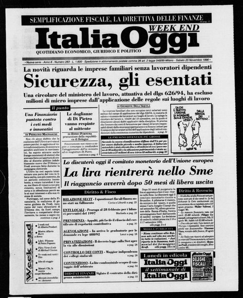 Italia oggi : quotidiano di economia finanza e politica